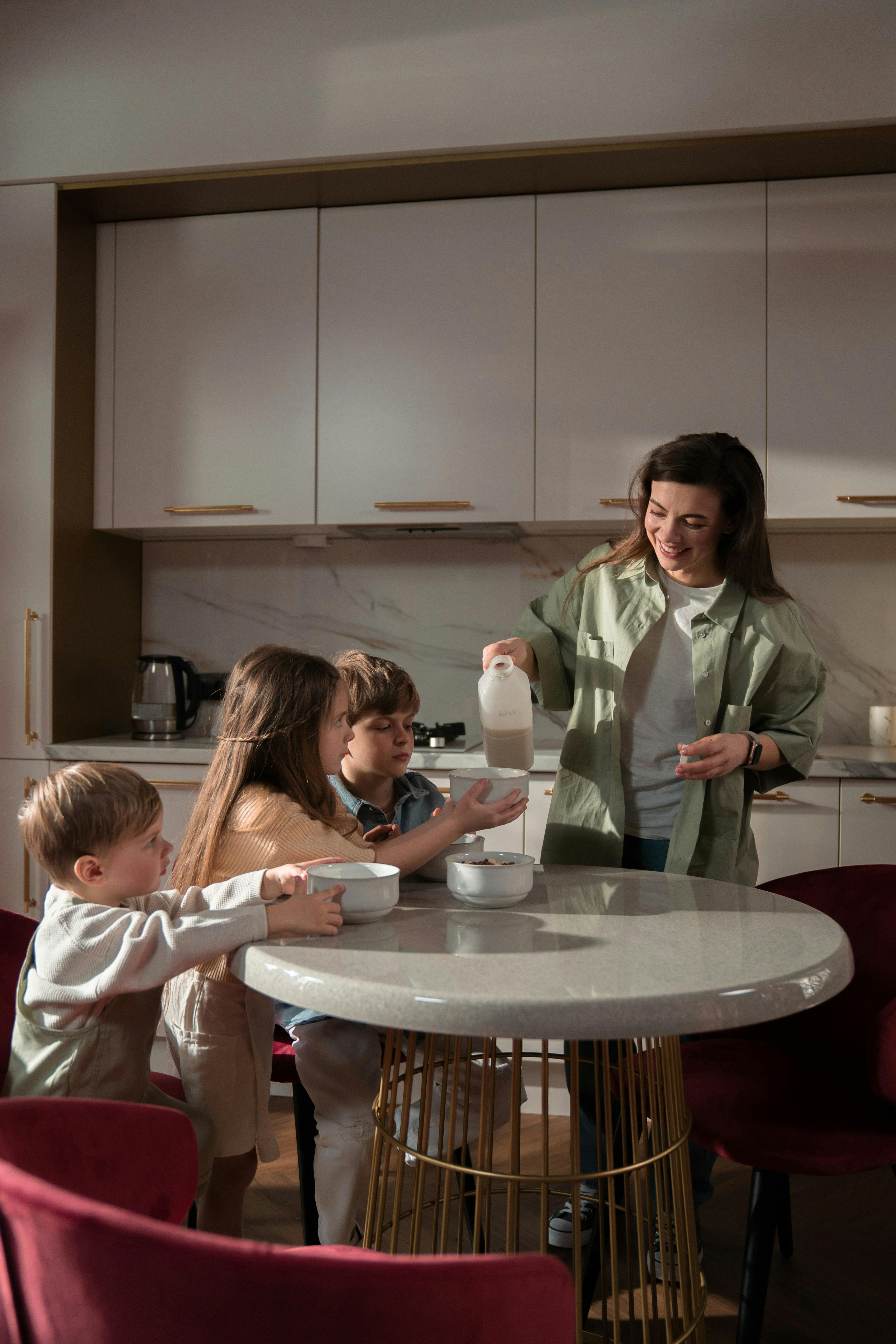 Family morning at home